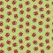 Fabric Studio E Green Tossed Lady Bugs Bug Bliss by the Quarter Yard 8121-68